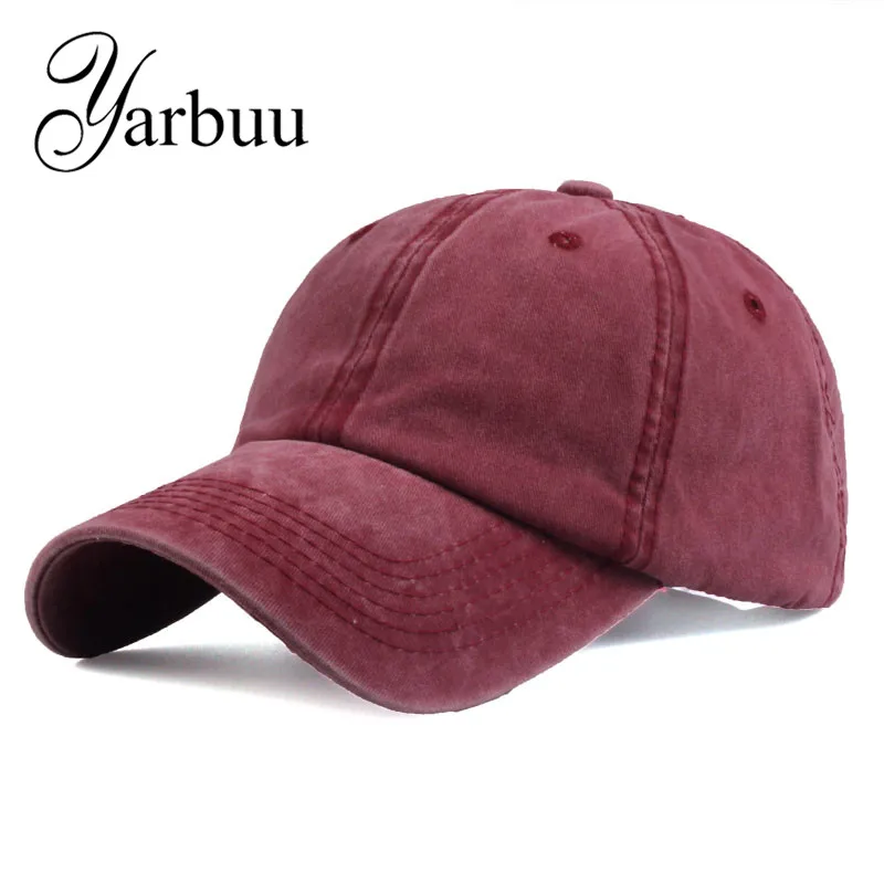 Брендовые бейсболки YARBUU новинка 2017 модные однотонные джинсовые шапки женская
