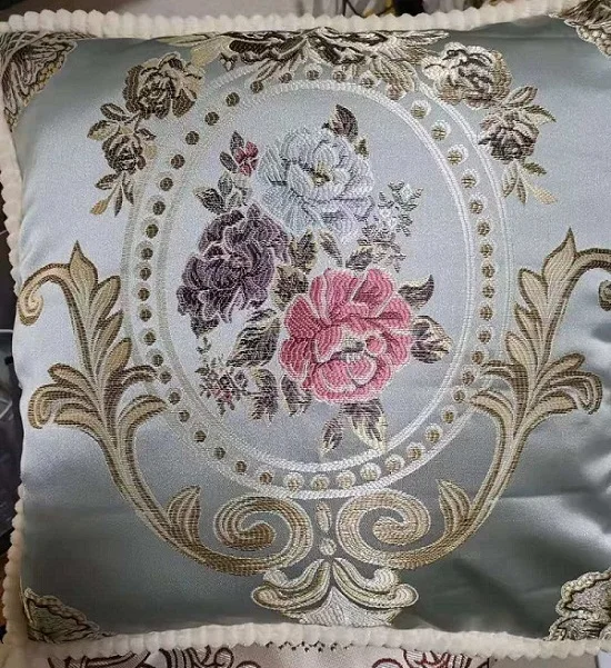 19 Европейский стиль, жаккард, элегантные цветочные Декоративные Чехлы для подушек, для автомобиля, дивана, украшение дома, квадратный Классический чехол для подушки - Цвет: 19