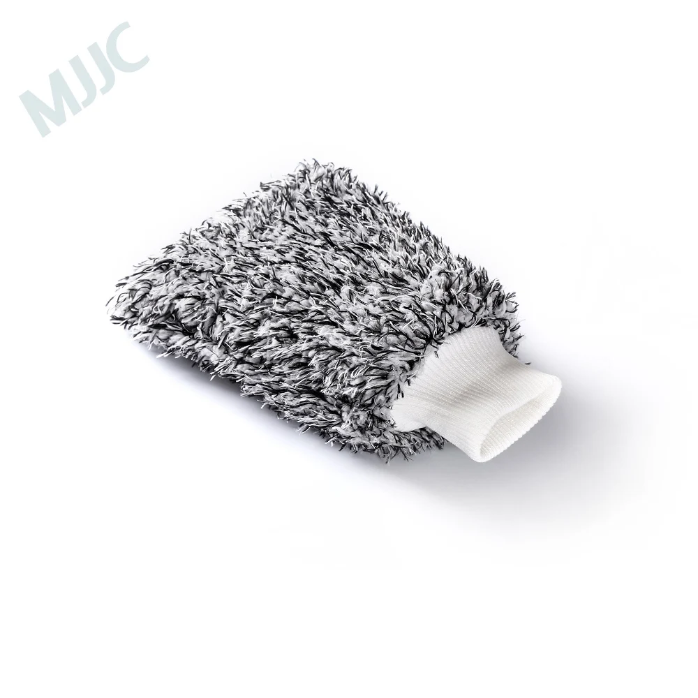 

MJJC Soft Car Cleaning Glove Ultra Soft Car Wash Mitt Auto Detailing Mitt Microfiber Madness Wash Mitt GREY