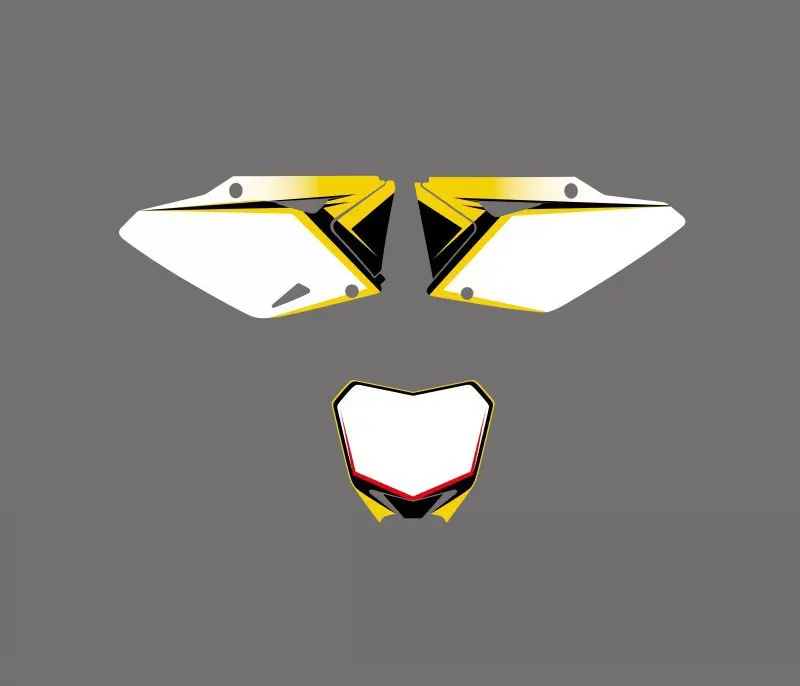 0145 желто белые наклейки с изображением новой команды графические для Suzuki RMZ450 RMZ 450