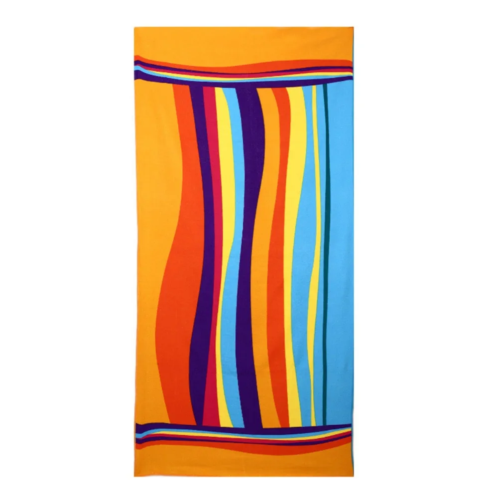 Пляжное полотенце из микрофибры в полоску с леопардовым принтом | Дом и сад