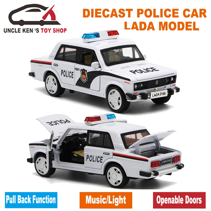 Модель русская LADA Diecast 15 см в длину металлический патрульный автомобиль детские игрушки из сплава с