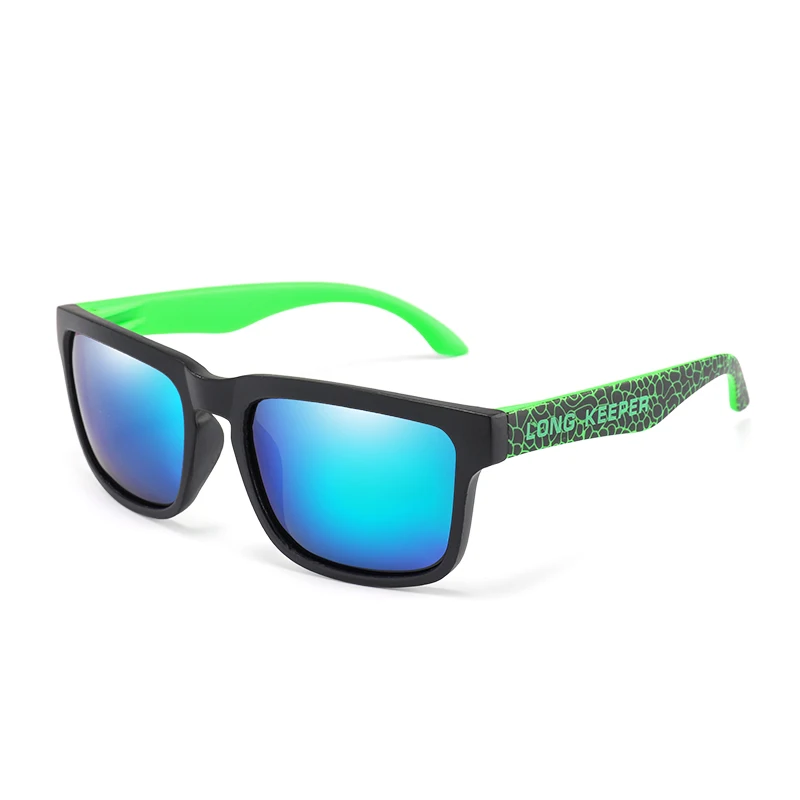 black green green Спортивные поляризационные солнцезащитные очки, мужские солнцезащитные очки для вождения, мужские солнцезащитные очки для женщин, okular zonnebril heren gafas de sol hombres - Цвет линз: black green green