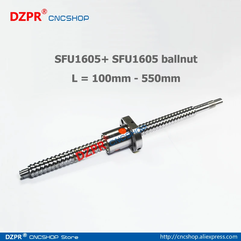 SFU1605 RM1605 рулонный шариковый винт с шаровой гайкой + концевой обработкой 100 мм 150 200