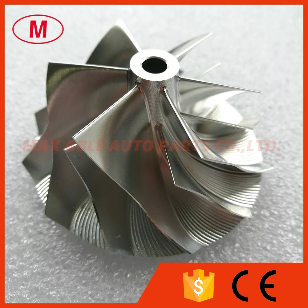 RHF5 High Performance Turbo Aluminum 2618/Milling/Billet compressor wheel 44.90/58.00mm 6+6 blades Forward Rotation for VF54 | Автомобили