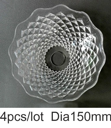 Dia150mm 4 шт./партия, прозрачные акриловые кристаллы Bobeche Dia90/100/120/150 мм, булавка, подсвечник, свадебное Рождественское украшение, люстра часть - Цвет: Dia150mm
