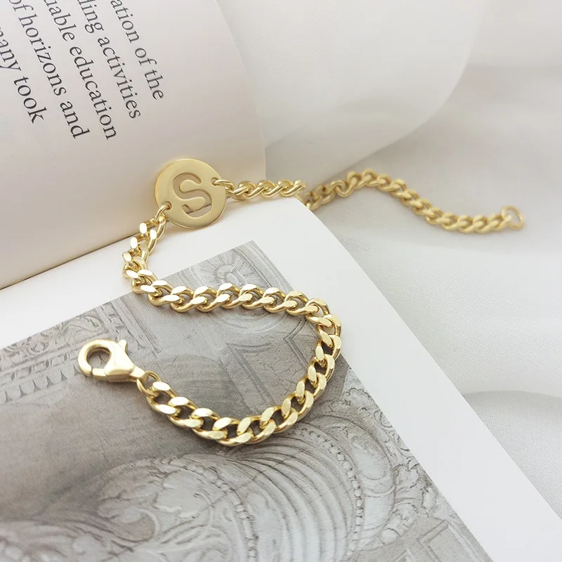 Sweet Letter Chain 925 Sterling Silver Bracelet | Украшения и аксессуары