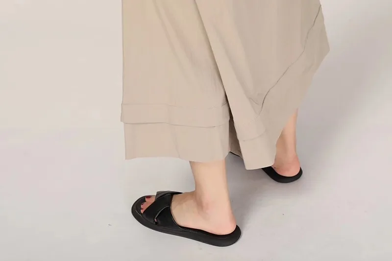 Летние повседневные однотонные женские брюки CHICEVER эластичные Асимметричные