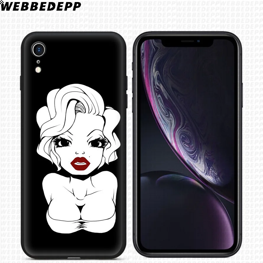WEBBEDEPP Мэрилин Монро сексуальный мягкий силиконовый чехол для iPhone 11 Pro Xr Xs Max X или 10