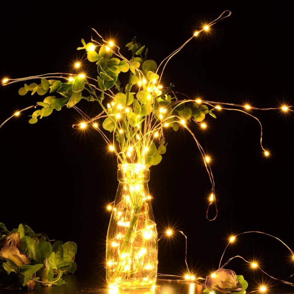 2 м 5 10 медный провод светодиодный светильник водонепроницаемая Праздничная