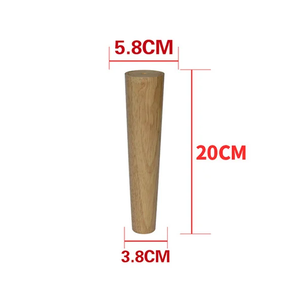 20cm Дубовые твердые деревянные ножки для дивана ноги Наклонный журнальный столик мебель уровень ноги w/металлические пластины ножки шкафа мульти-размер упаковка из 4 - Цвет: 20cm