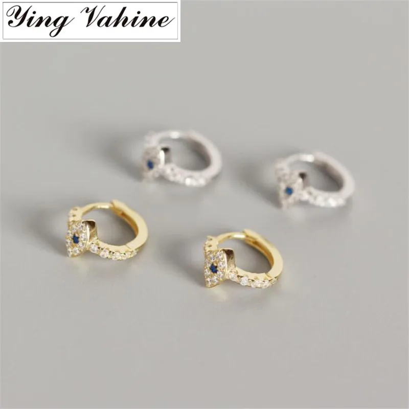 Женские мини серьги с голубыми глазами ying Vahine маленькие гвоздики из 100%