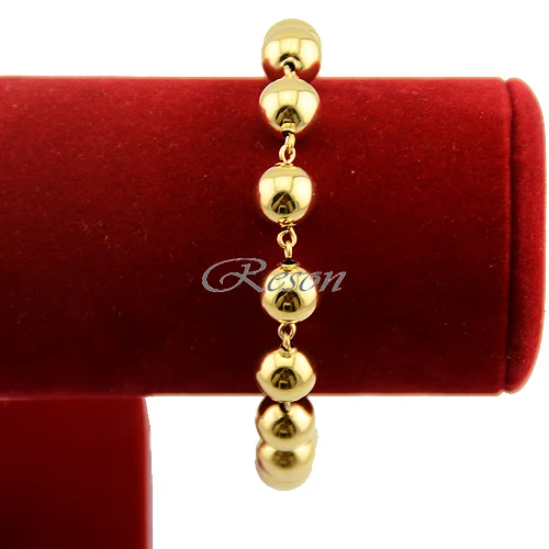 1 шт. мужской женский для мальчиков золотой цвет Большой браслет с бусинами на