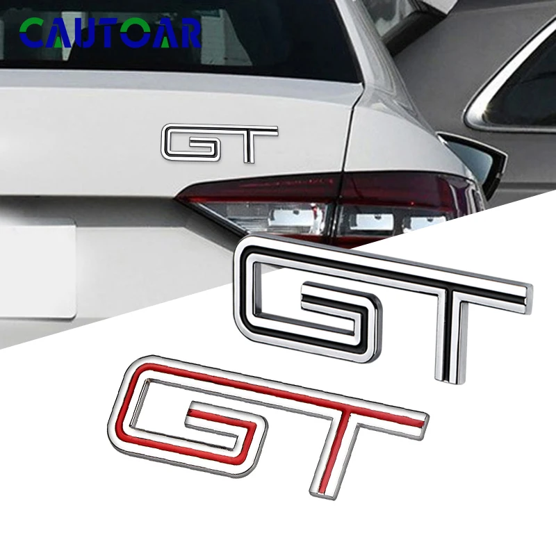3D мета хром GT LOGO наклейка на багажник Знак Эмблемы автомобиль для BMW X6 X5 Ford Mustang Focus