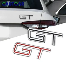 3D мета хром GT LOGO наклейка на багажник Знак Эмблемы автомобиль для