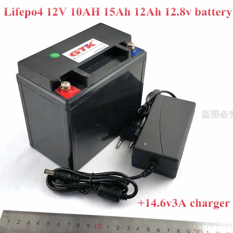 Lifepo4 12V 10AH 15Ah 12Ah 12,8 v защита батареи BMS 12A 10000 mAh охотничья ксеноновая лампа для рыбалки+ 14,6 V 3A зарядное устройство