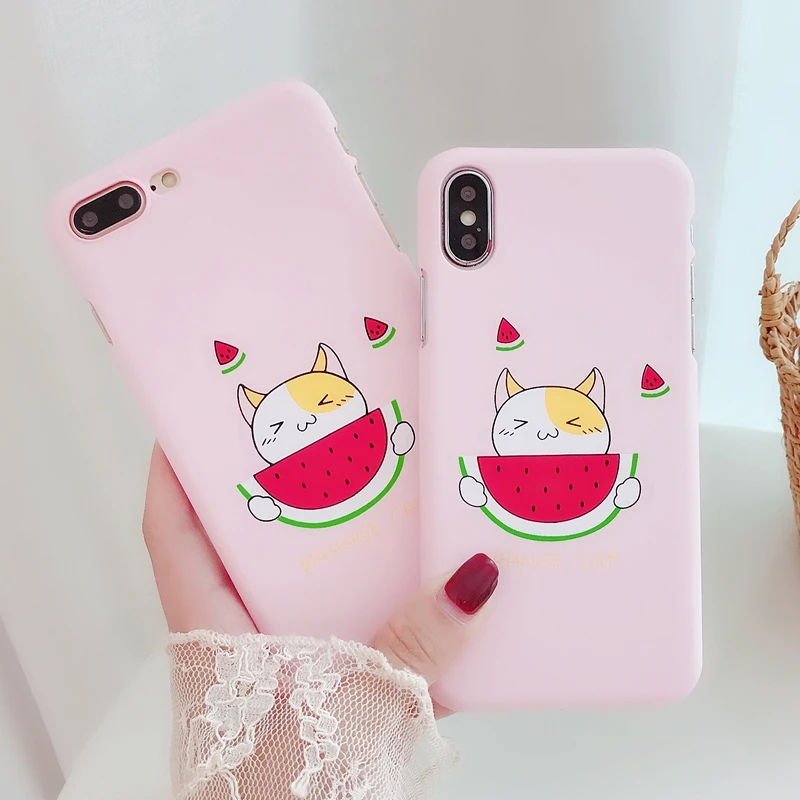 Чехол для iPhone X милый чехол с изображением кота телефона 10 6 6S 7 8 Plus Женский в