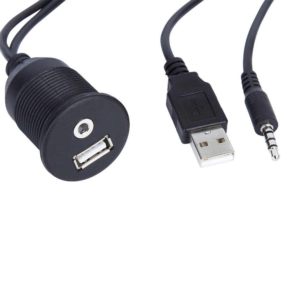 2 м USB2.0 AUX USB Удлинительный кабель 3 5 мм панель приборной панели водонепроницаемый