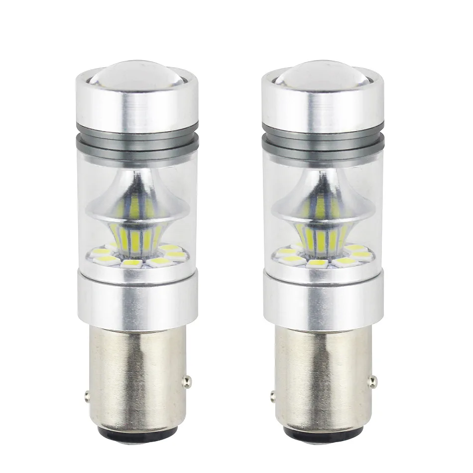 2 шт. 1157 BA15D 100 Вт 20 SMD 3030 3528 светодиодный лампы Фары заднего хода автомобиля для фар