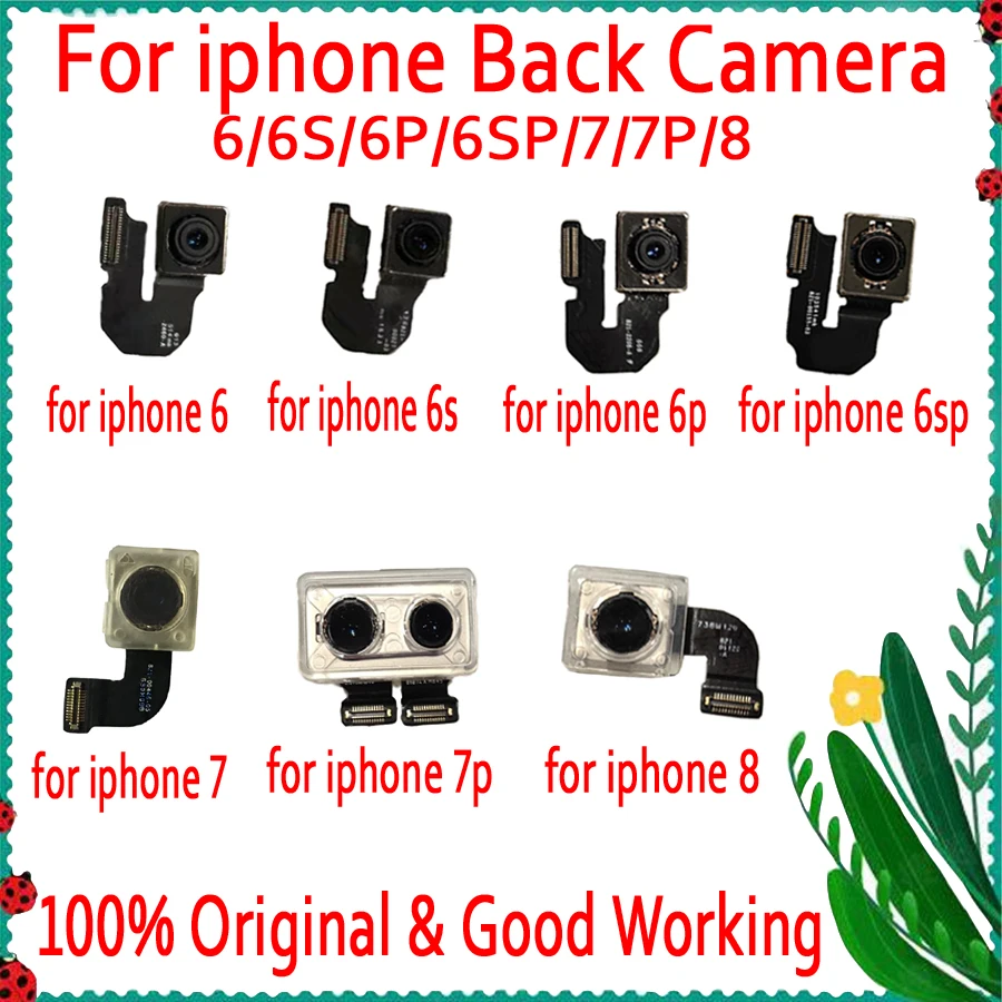 Оригинальная новая запасная задняя камера для iphone 6 6Plus 6S Plus 7 7plus 8 plus X XS Задняя