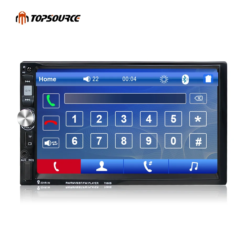 Topsource 7 &quotавтомобиль 7080B 7&quot автомобильный видео мультимедийный плеер HD