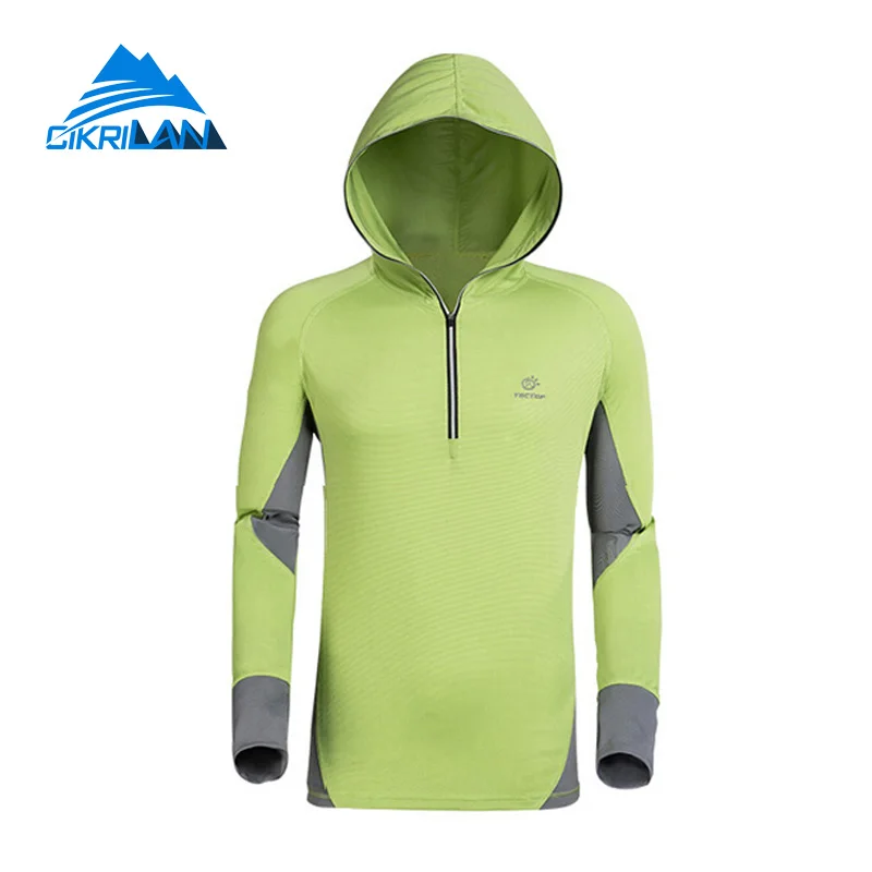 Горячая Длинным Рукавом С Капюшоном Солнцезащитный Крем Футболки Quick Dry Анти Уф