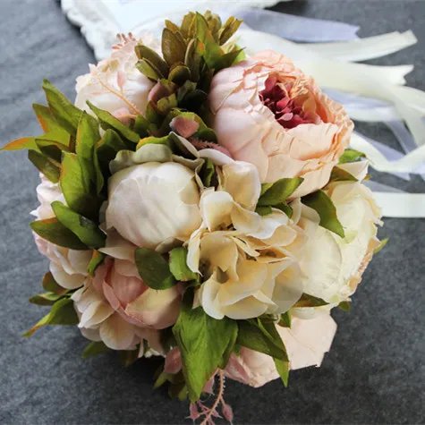 

8pcs/pack Wedding Decorative Flower Bride Holding Flower Artificial Peony Flower Wedding Bouquet for Bride and Bridesmaid