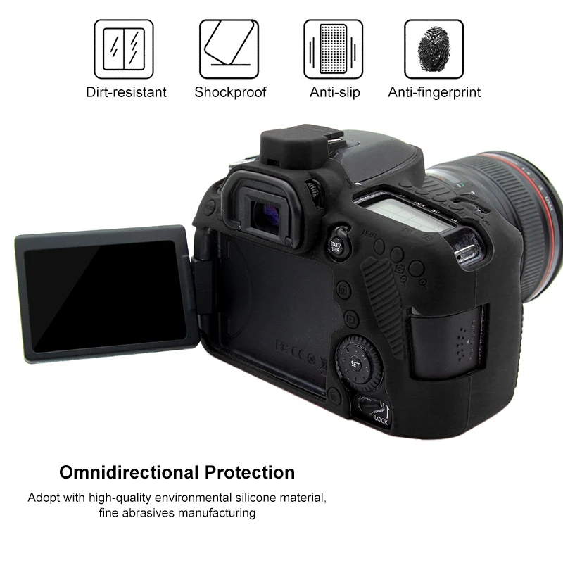 Силиконовый защитный чехол для Canon EOS 80D задняя крышка 80D|Сумки фото-/видеокамеры| |