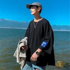 Мужская хлопковая футболка с коротким рукавом, в Корейском стиле