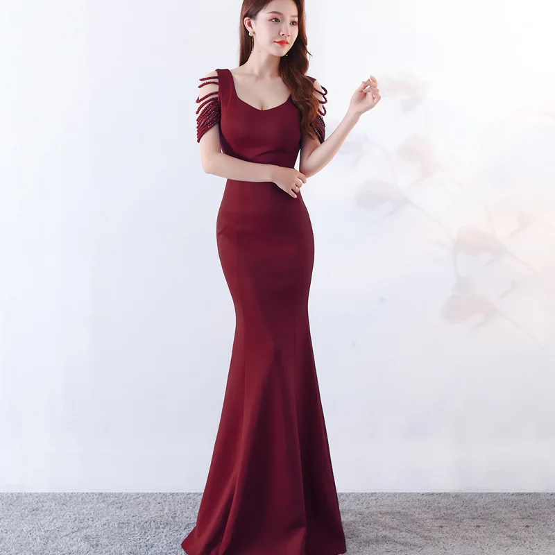 Женское сексуальное Формальное вечернее платье женское ретро платье-русалка