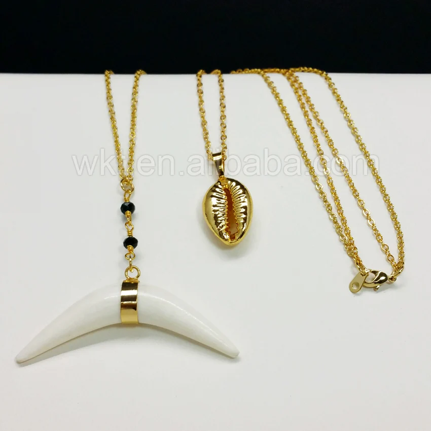 Женское Ожерелье-чокер стильное белое ожерелье с костяным рогом для оптовой