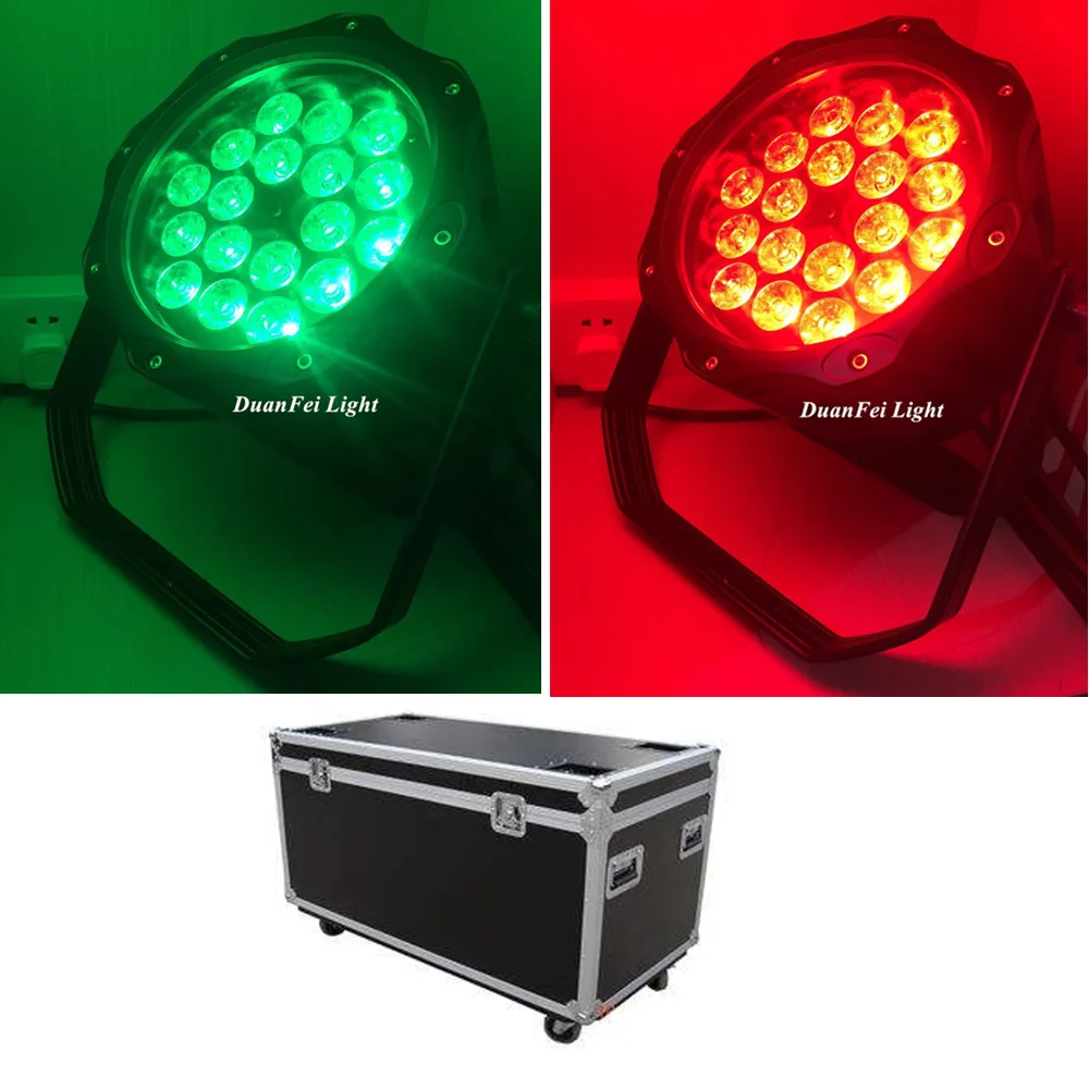 (Flightcase) 10 шт. 18x12 Вт наружный led par light 4в1 rgbw dmx водонепроницаемый led|Эффект освещения