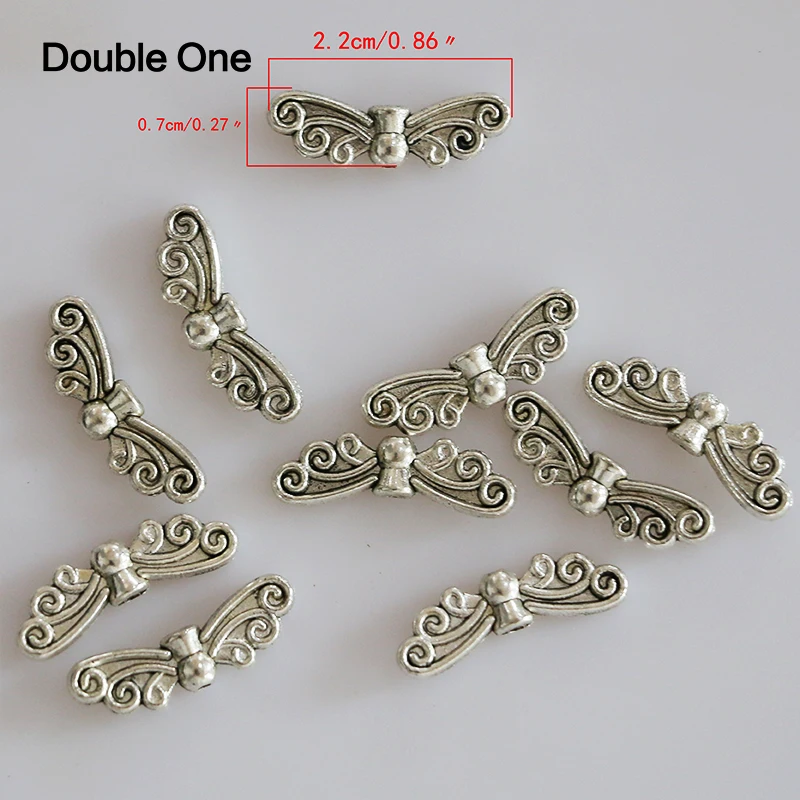 Винтажные тибетские посеребренные Крылья ангела фурнитура для самостоятельного