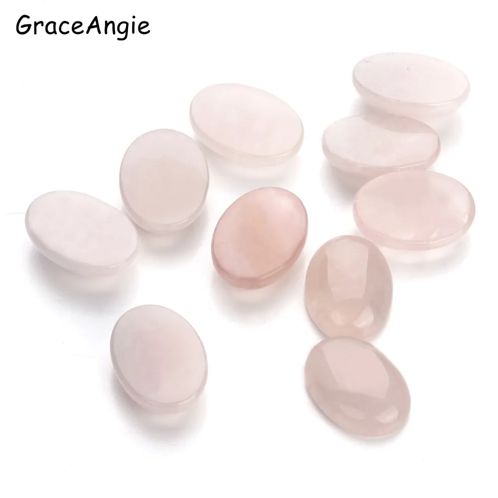 10 штук пакет Овальный порошок кристалл патч интерфейс розовая бусина Кварц