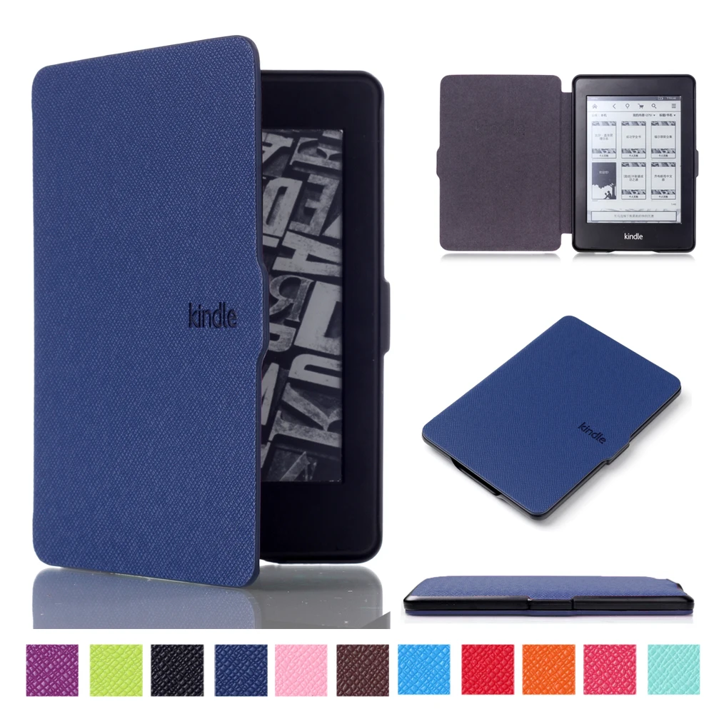 Чехол для funda Kindle Paperwhite 1, 2, 3, 6 дюймов, супертонкий чехол с функцией автоматического пробуждения/сна, смарт-чехол из искусственной кожи для Kindle Paperwhite 3 capa para