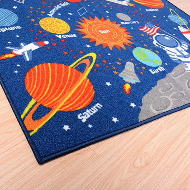 137 см дети круглый ковер геймпад Вселенная планета Playmats ребенка ползать Одеяло