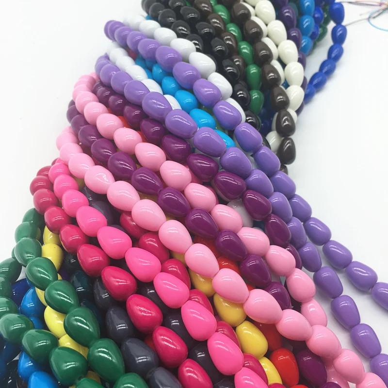 

NEW 5x7mm/6x9mm/8x11mm Color mixing Teardrop Shape Glass Loose Spacer Charm Beads For Necklace Bracelet Jewelry Making Wholesale