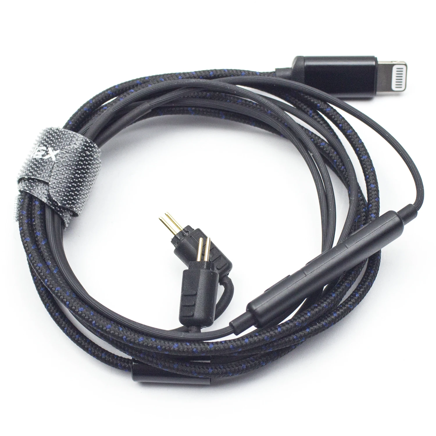 RevoNext молния Съемная аудио кабель для QT2/QT2S/QT3/QT3S/QT5/RX8/RX8S Модернизированный кабель 0,78 мм 2-контактный кабель с микрофоном