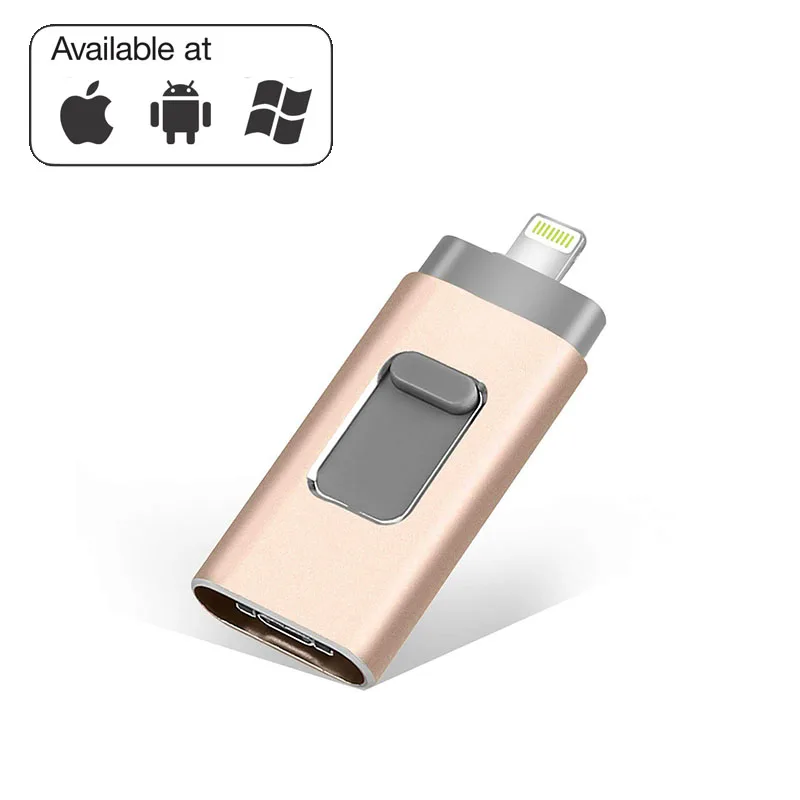 USB флеш-накопитель 3 в 1 для iPhone/Android 16 ГБ 32 64 128 USB-флешка OTG Usb 0 внешний