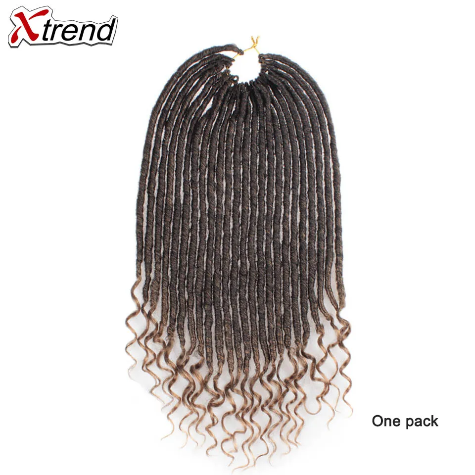 Xtrend синтетическая плетеная коса Faux Locs Curly Omber Hair косы для наращивания в