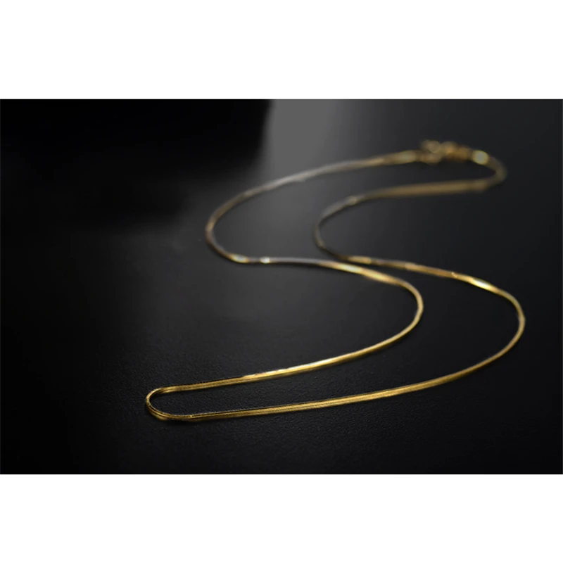 QYI 18K Белый Желтый розовое золото звено цепи 16/18 дюймов Au750 ожерелье кулон Wendding вечерние Подарки для женщин