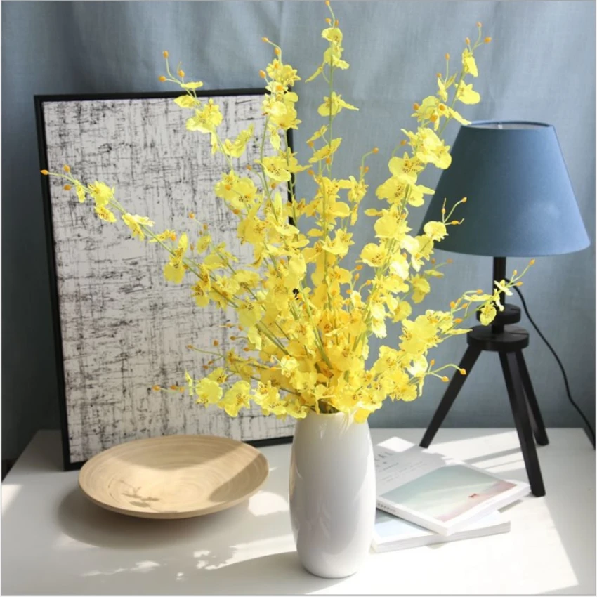 artificial flowers flores artificiales fake plastic flower wedding home decoration kwiaty sztuczne dried orchid | Дом и сад