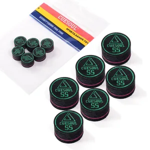 CUESOUL 6 шт.компл. супер мягкий 14 мм 9 слой свиной кожи наконечники для бильярдного кия