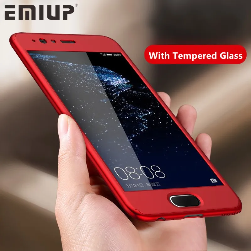 360 Degree Shockproof Case For Huawei Mate 10 Lite Pro Hard PC Phone P20 P10 P9 P8 Honor 9 Cover + Glass |