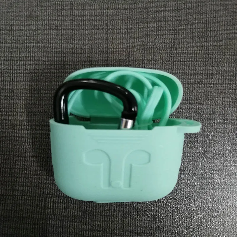 Mint Green EKIND защитный чехол для Apple Airpods, силиконовый чехол для AirPods, чехол для зарядки, Бесплатный Шнур, гарнитура для Airpods, чехол - Цвет: Mint Green