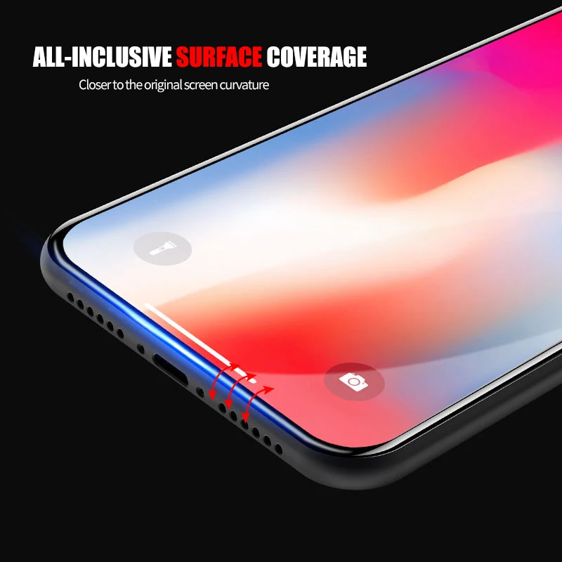 Закаленное стекло пленка для iPhone 6 6S 7 8 Plus Защитные пленки экрана X XR XS макс. |
