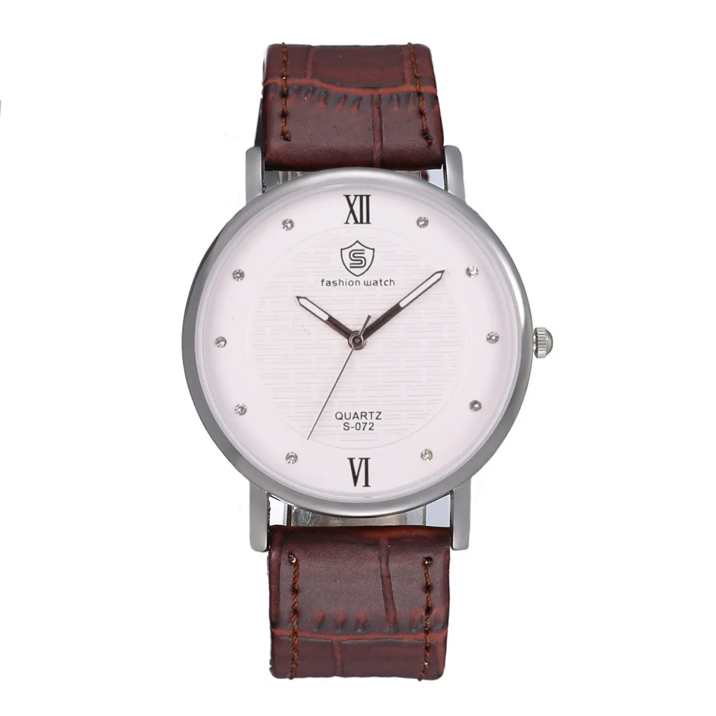 men watches Geneva Brand Luxury Leather male Quartz Wrist Watches Quality Fashion relogio feminino luxo marca Dropship | Наручные часы