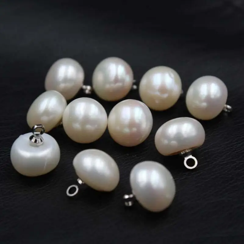 

10pcs/lot Natural Freshwater Pearl Button High-end Clothing Scarves Exquisite Pearl Buckle DIY Clothing Decoration