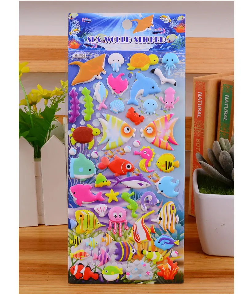 3d наклейки в виде животных XQ21|stickers kids|cute puffy stickerspuffy stickers |
