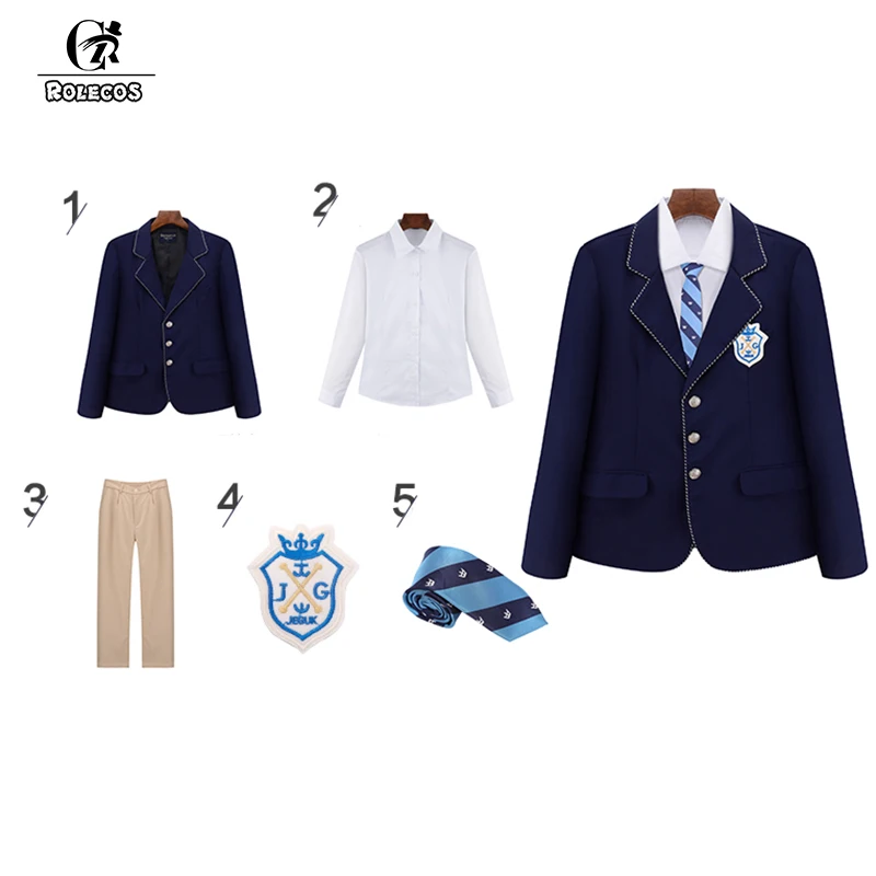ROLECOS Осенняя мужская и женская школьная форма костюм косплей Униформа японская